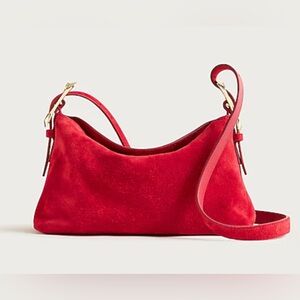 J.Crew suede bag in red…like new